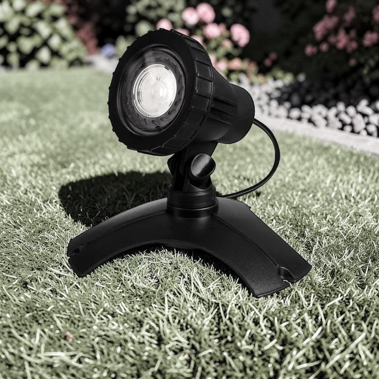 LED Outdoor Pond and Garden Light, 3W Warm White Spotlight with Adjustable Head