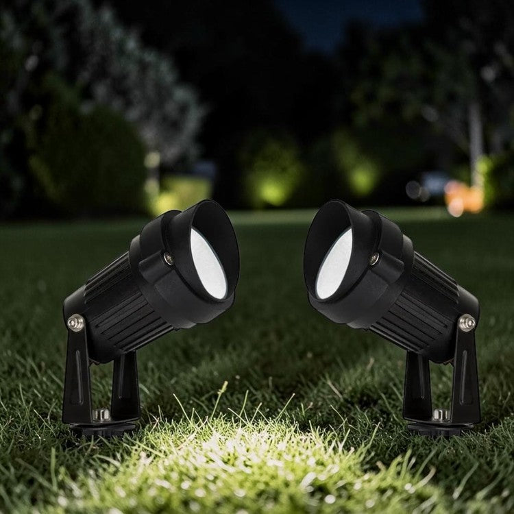 LED Outdoor Garden Spike Light, 3W RGBCW, Adjustable Landscape Spotlight