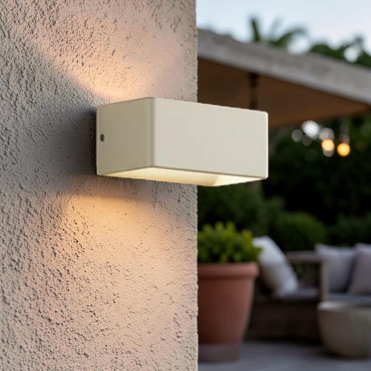 Rectangular LED Outdoor Light, Wall Sconce with Up and Down Illumination