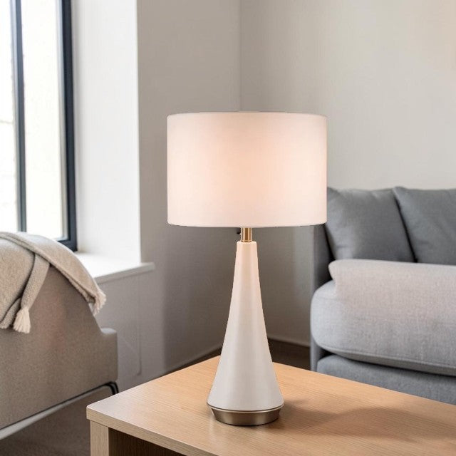 Modern Fabric Shade, Table Lamp for Living Room and Bedroom