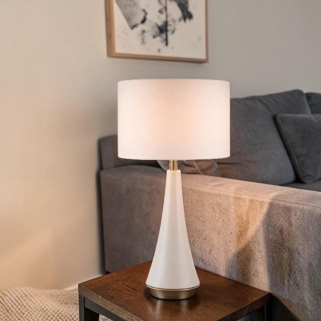 Modern Fabric Shade, Table Lamp for Living Room and Bedroom