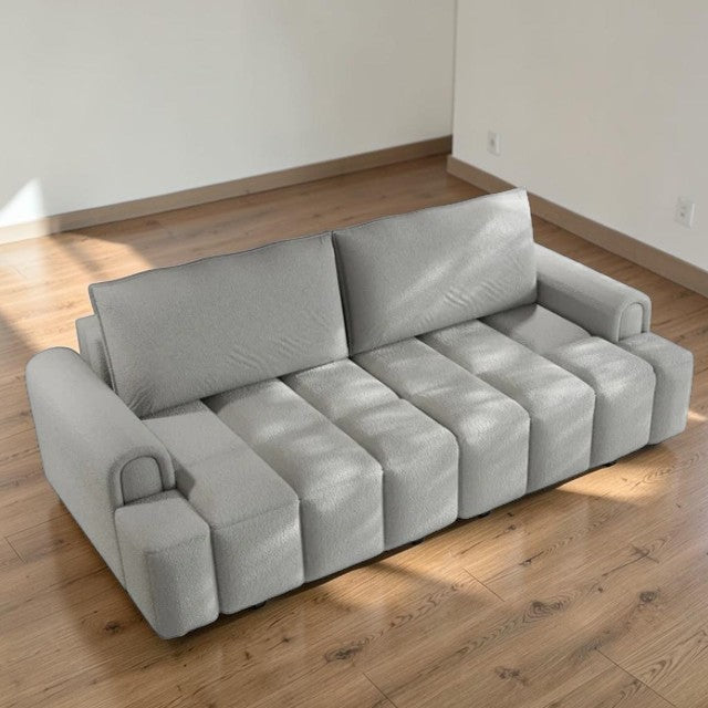 4 Seater Convertible Sleeper Sofa with Storage and Deep Seating