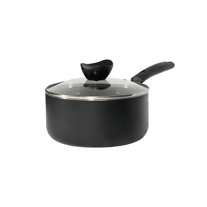 Nonstick Saucepan with Glass Lid for Kitchen Cooking