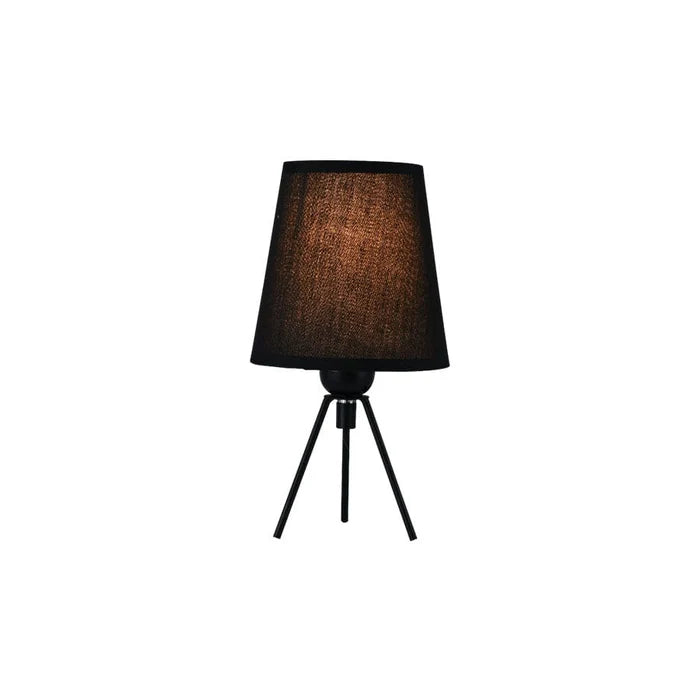 Compact Black Tripod Table Lamp, Accent Lighting