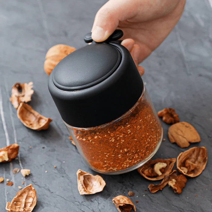 Kitchen Spice Jar Set with Lids, Spoons and Storage Tray
