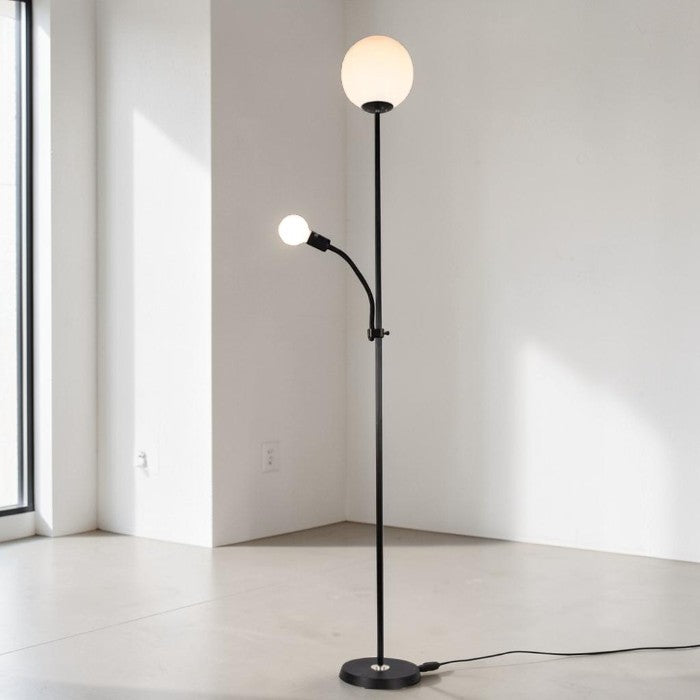 Dual Light Floor Lamp with Adjustable Reading Arm