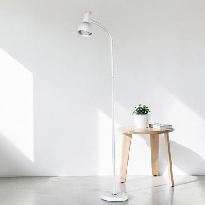 Adjustable Floor Lamp with Flexible Neck and Metal Base