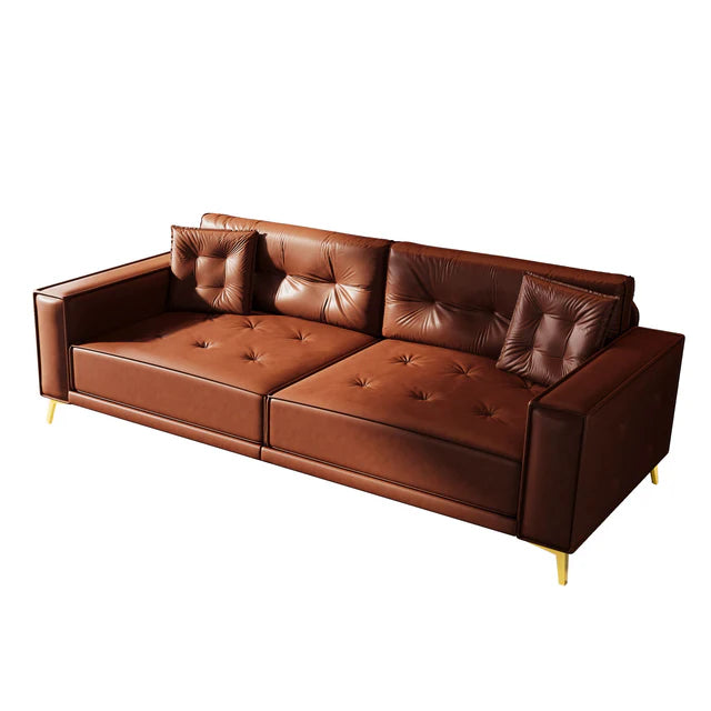 3 in 1 Convertible Sleeper Sofa with Pull Out Bed and Tufted Upholstery