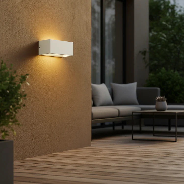 Rectangular LED Outdoor Light, Wall Sconce with Up and Down Illumination