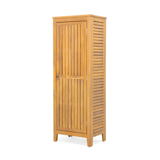 Acacia Wood Storage Cabinet for Indoor and Outdoor Use