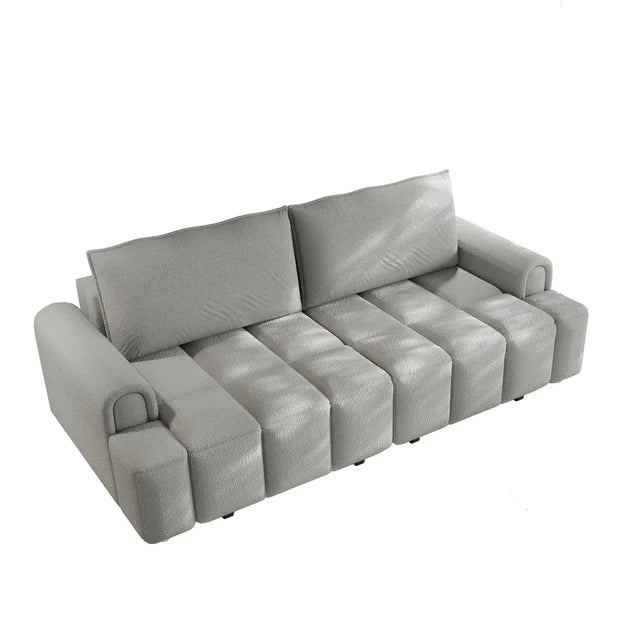 4 Seater Convertible Sleeper Sofa with Storage and Deep Seating