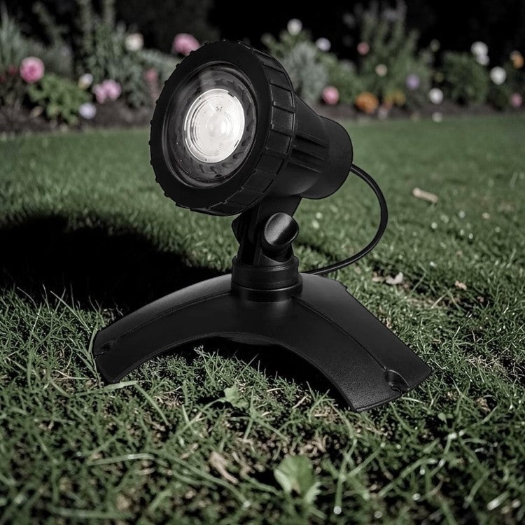LED Outdoor Pond and Garden Light, 3W Warm White Spotlight with Adjustable Head