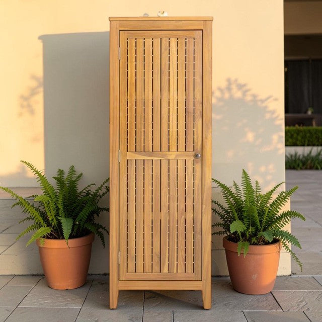 Acacia Wood Storage Cabinet for Indoor and Outdoor Use