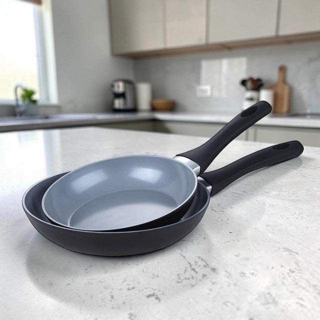 Kitchen Nonstick Frying Pan Set with Ceramic Coating, 2 Piece