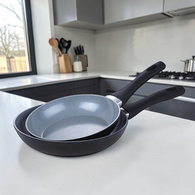 Kitchen Nonstick Frying Pan Set with Ceramic Coating, 2 Piece
