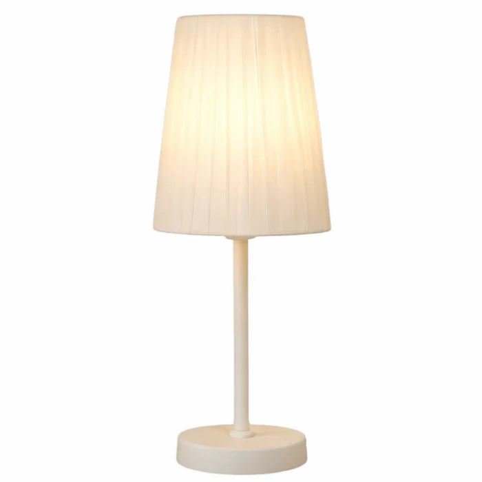 Modern White Table Lamp, Living Spaces with Fabric Shade