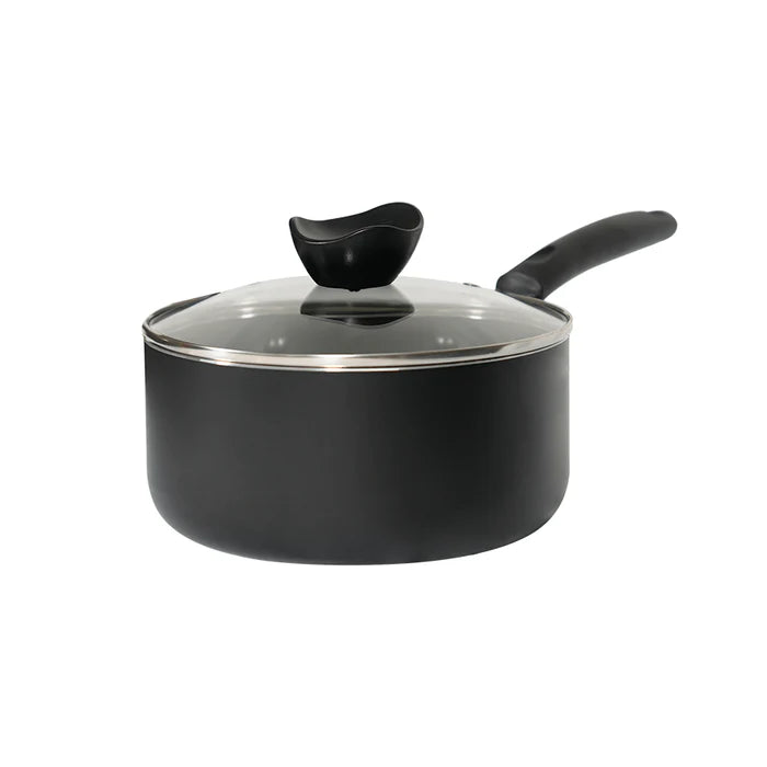 Nonstick Saucepan with Glass Lid for Kitchen Cooking