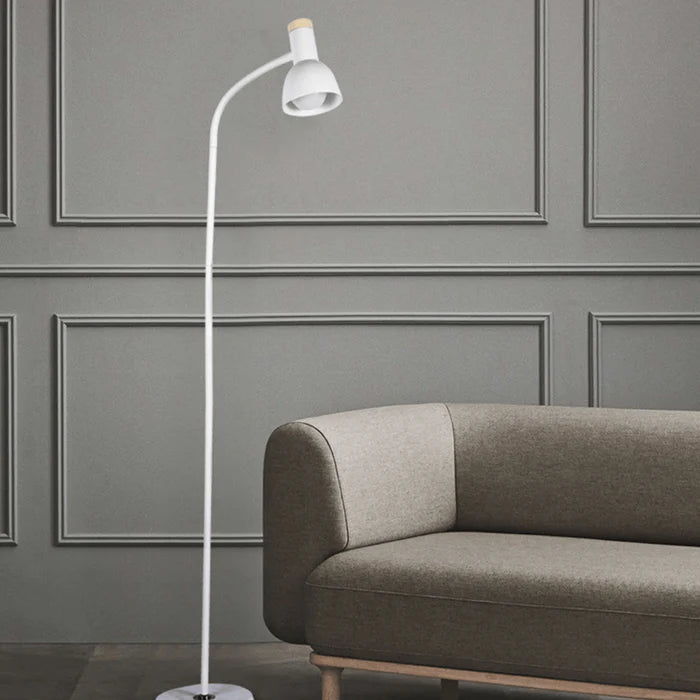 Adjustable Floor Lamp with Flexible Neck and Metal Base