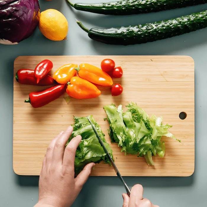 Bamboo Cutting Board for Kitchen Food Prep with Hanging Hole