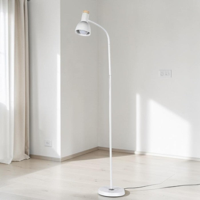 Adjustable Floor Lamp with Flexible Neck and Metal Base