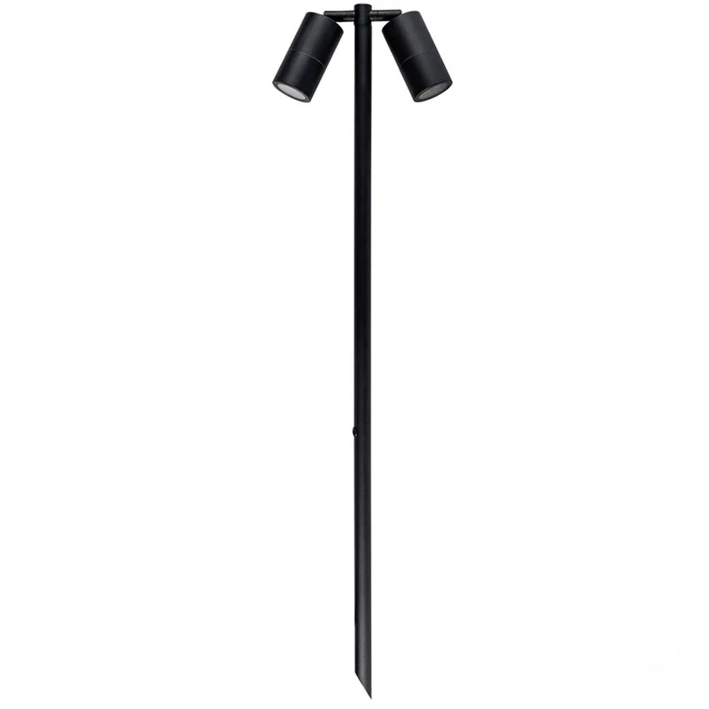 LED Outdoor Double Head, Garden Spike Light, 12V Tri Color, Adjustable Landscape Bollard